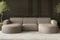 Kaiser Möbel, Sofa Modena, Designer u-Form Sofa, Modern Design Couch, Polsterecke, Freistehend, Verita Stoff Warmbeige Breite: 299 cm