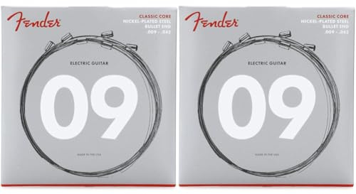 Fender 3255L Classic Core Nickel Plated Steel/Ballend 009/042 (Packung mit 2)