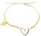 Bracelet Porte Bonheur Femme Bijoux Belle À Tomber, Bracelet Cœur Plaqué Or, Bijoux Trèfle à Quatre Feuilles Pour Femme, Fin Bracelet Bresilien Tresse, Création Française (Blanc, plaqué or)