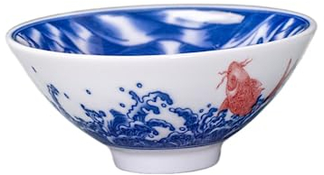 Tazón de té retro azul y blanco ，Jianzhan Tea Set Juego de té de porcelana azul y blanca de estilo japonés, taza de té Jianzhan de cerámica, Kung Fu, 75ml, 1 ud.