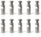 LEDSone 10 Pack Ceiling Cable Mount Satin Nickel Hook for Swag Pendant and Chandelier Lighting Minimalist Cord Keeper Swag Hook for Ceiling and Wall Modern Ceiling Hooks for Swag Light Easy Fit.