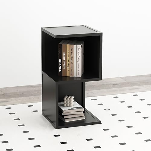 LLYLAFDC Eckschrank Wohnzimmer，Lagerschrank Industrie- Anrichte Metallschrank Mit Viel Stauraum， Schrank Freistehend Für Küche, Standregal Auch Als Aktenschrank(Nero,68cm)