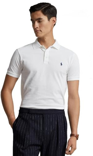 Ralph Lauren Polo piqué Slim Fit Stretch Mesh, blanc, L