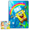 SpongeBob SquarePants Überwurfdecken-Set – Bündel mit großer Nickelodeon-Decke für Kinder und Jugendliche, Schlafzimmerdekoration plus Aufkleber, mehr für Jungen, Mädchen, Spongebob-Decke, Größe 152,4