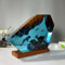 Drawelry 3D Ozean Epoxidharz Nachtlicht mit Holz Sockel Remote Control Einstellbare Helligkeit, Marine Leben Skulptur Tisch 5 Farben LED Lampe Ornamente für Heim Büro Dekor Geburtstags Geschenk (A6)