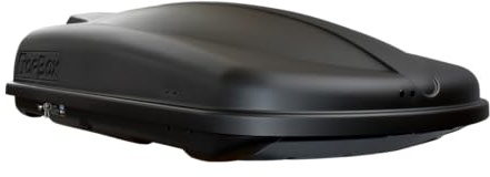 Dachbox TopBox 420L Duo by Rameder, Schwarz Matt, Beidseitige Öffnung, Schnellspannbefestigung, Dachkoffer