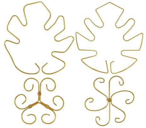 Plant Support, Monstera Leaf-Shaped Metal Plant Stabilizers, Reusable Garden Climbing Frame for Orchid Vegetable Display, Greenhouse Lawn Backyard Decorative PlantSupport Stakes