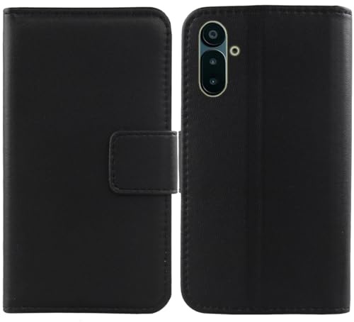 Anybird Flip Echt Leder Tasche Hülle Für Solana Saga Seeker Chapter 2 6.36 Lederhülle Handyhülle Schutz Klapp Handy Etui Cover Case (Schwarz)
