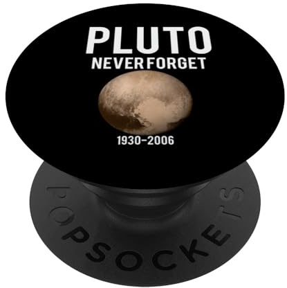 Lustiges Pluto Never Forget 1930-2006 T-Shirt PopSockets Klebender PopGrip