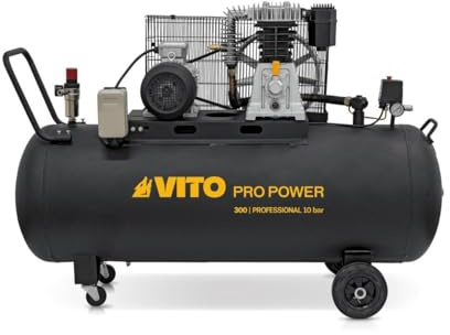 VITO - Luftkompressor, 300 l, 10 bar, 4000 W, 5,5 PS, 500 l/min – Werkstattkompressor für Druckluftwerkzeuge, Malerei, Aufpumpen, 380 V