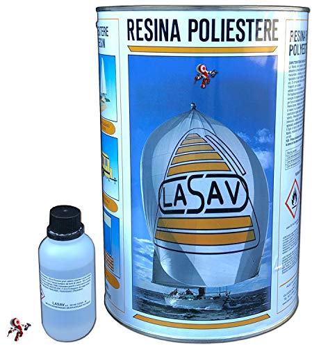 Résine polyester liquide transparent bi-composant pour bateaux, moules de coulée 5 litres avec catalyseur