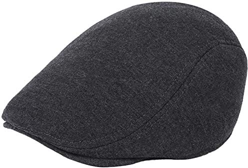 WETOO Schirmmütze Herren Schiebermütze Schwarz Driving Cabbie Jagd Flatcap Newsboy Cap