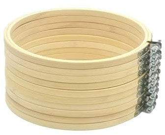 Cleana Arts 10-Pack Stickrahmen Bambus Kreis Kreuzstich Hoop Ring 34cm