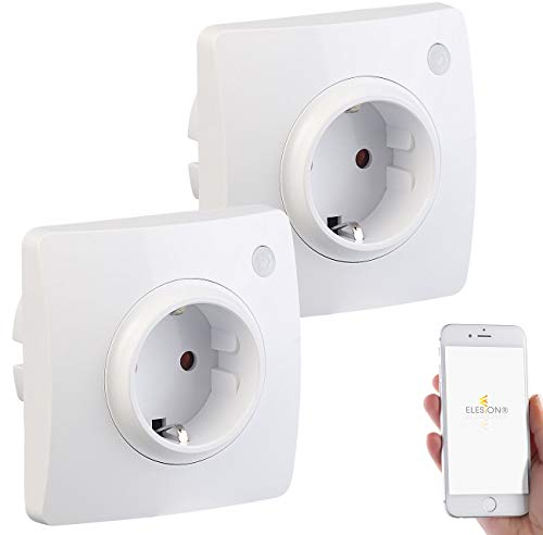Luminea Home Control WiFi-Steckdosen Alexa: 2er-Set WLAN-Unterputz-Steckdosen, kompatibel mit Amazon Alexa (WLAN Unterputz-Steckdose mit App, Alexa Einbausteckdose, Programmierbare)