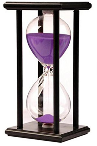 30 Minuten Sanduhr Uhr 30 Min Zuhause Dekoration Sanduhr-Timer Büro Ornament Sanduhr Hölzern Rahmen Hourglass Timer Sandglass Küche Timer Violett