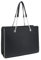 Sac à Main Femme Chaîne Perle Bille Clou - Cours Grand Format A4 Lycée - Cabas Shopping Fourre-Tout Taille XL - Sac Ville Porté Epaule PU Cuir - Chic et Tendance - Noir Classique