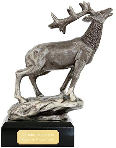 pokalspezialist Trophäe Hirsch Pokal Wild Jagd 18 cm hoch mit Gravur