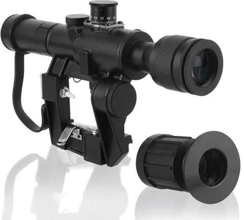 ToopMount 4x26 SVD Zielfernrohr Sucher Voll Multi Grün Objektiv Beschichtet Entfernungsmesser mit verlängertem Okular für Outdoor-Sportarten