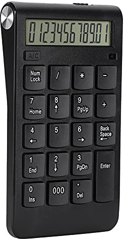 VBESTLIFE Ziffernblock, 20 Tasten 2.4G Wireless Numeric Keyboard Accounting Digitale Tastatur für PC/Laptop(Schwarz)