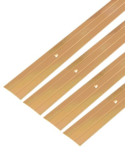 Alberts 498573 Übergangsprofil | mit zwei Rillen | Aluminium, goldfarbig eloxiert | 900 x 37,8 mm | 4er Set