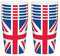Trimming Shop Union Jack Paper Cups 20pcs – UK Flag Party Tableware for Royal Events, Street Parties, BBQs, Pub Celebrations, King Charles Birthday & British Souvenirs