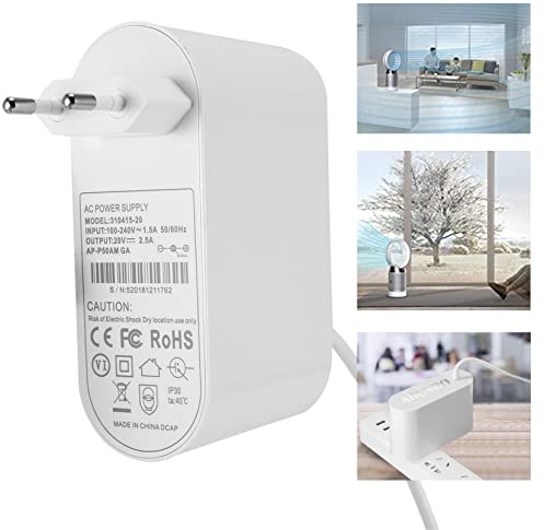 20V Netzteil Ladegerät für Dyson Ventilator/Luftreiniger TP04 TP05 TP06, DP04 BP01 PH02 PH04 PH09, Ladegerät 20 V 50 W Ersatzkabel 1,85 m 281831-05, 310415-20