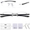 TERAISE 2er pack lesebrille rahmenlos herren damen, lesebrille blaulichtfilter ultraleichte,unkaputtbar rahmenlose lesehilfe,computer lesebrille männer (2.0X)