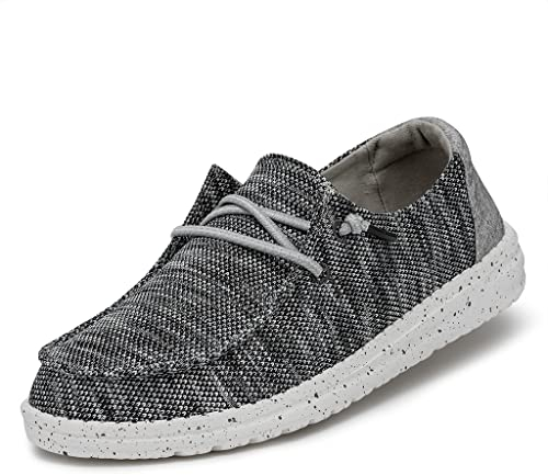 HEYDUDE Wendy Sox Damen - Slip on Flache Schuhe - Mokassin Stil, Dark Grey, 41