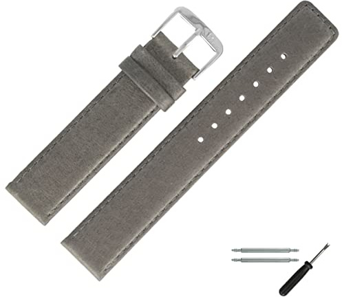 MARBURGER Uhrenarmband 16 mm Leder Mit Naht - Werkzeug Montage Set 38116