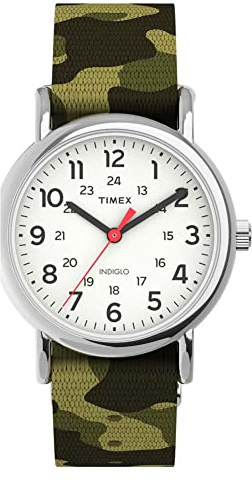 Timex TW2V61500 Weekender Saisonuhr für Damen, weiß, TW2V61500-AMZUK
