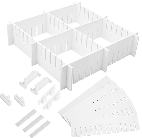Zerodeko 34 Stk Schubladenteiler Aus Kunststoff Schubladenteiler 49 Cm Schubladenteiler 47 Cm Organizer Mit Trennwand Schubladenteiler Organizer Schubladenteilung Trimmer Weiß Abschneiden