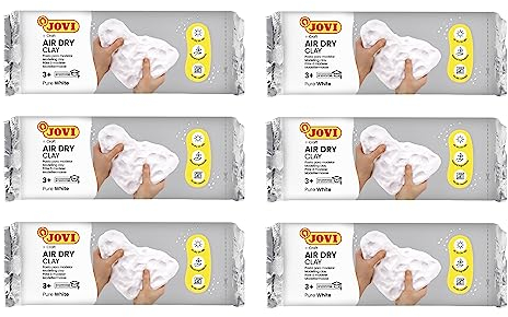Jovi - Modellierpaste Air Dry 6 Stück, Weiß, 3 kg (P85/6)