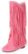 IQYU Scarpe estive donna stivali invernali con tacco spesso e frange taglie forti da donna, interno booster stivali di media lunghezza piatta donna 38, Colore: rosa., 38 EU