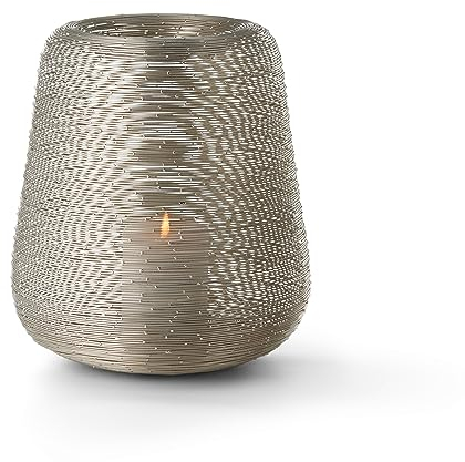 PHILIPPI - CALI Windlicht - aus gewickeltem Draht für Schöne Lichteffekte (Größe L)