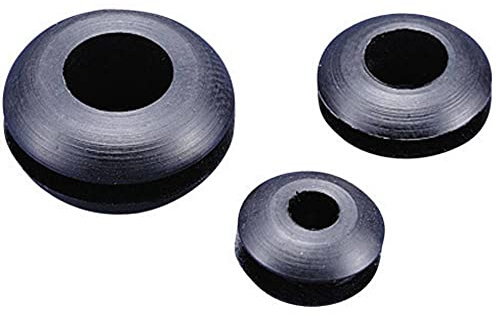 TRU Components TC-GMR2518203 Kabeldurchführung offen Klemm-Ø (max.) 18.9 mm Plattenstärke (max.) 1.5 mm PVC Schwarz 100
