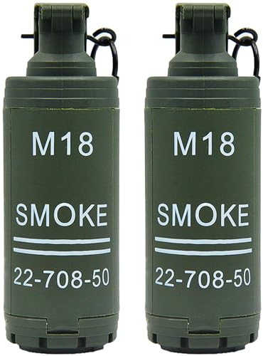Gunyoo M18L Kunststoff Handgranaten Spielzeug 2pcs Granate Spielzeug für Outdoor CS Spiel Cosplay Requisiten Geschenk 14+ (Grün)