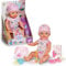 BABY born Lena (Little Baby Girl) 36cm, Babypuppe mit 7 Funktionen für Kleinkinder ab 1 Jahr, funktioniert ohne Batterie, 36 cm große Puppe, 834596 Zapf Creation, Rosa