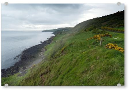 artboxONE Acrylglasbild 60x40 cm Natur Grüne Landschaft Nordirland - Bild Natur Atlantik atlantikküste