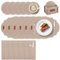 Witnewrage Filz Platzsets Abwaschbar, Rutschfest Platzdeckchen - 19er Set: 6 Tischsets, 6 Untersetzer, 6 Bestecktasche, 1 Filzbox - Polygon, Beige