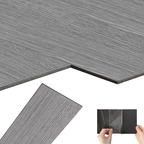 Suusolny 18 Stück Vinylboden PVC Bodenbelag 2,5 m² Selbstklebend Holz-Optik Vinyl Klebefliesen Bodenfliesen Dekor-Dielen Wasserfest Rutschfest - Kalkgewaschen Eiche