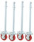 YILIKISS Gerüstrollen 190 mm mit Stahlspindel, gebremst, lotrecht stehend, Set mit 4 Stück, passend zu verschiedenen Herstellern