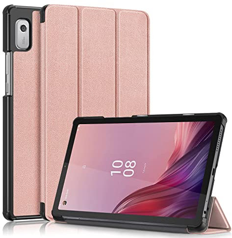 Yiernuo Case Compatible with Nook 9 Lenovo Tablet 2024/Lenovo Tab M9 9Inch Tablet TB310FU 2023 Lightweight Slim Stand Cover,Rose Gold