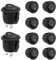 Lot de 10 interrupteurs à bascule, 12 V, à encliqueter, avec auto-bloquant, mini 2 pôles, pour montage de camping-car, modélisme, voiture, bateau, appareils ménagers, interrupteur de lampe