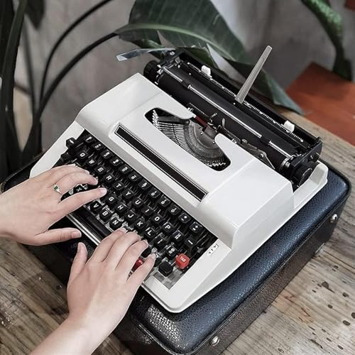 PRMTYUP Traditionelle Tragbare Manuelle Schreibmaschine Vintage-Schreibmaschine Perfekt Für Schriftsteller Und Sammler