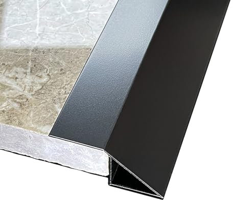 Raouoae Übergangsleiste Höhenausgleich Länge 100cm*2 Aluminiumlegierung Dehnungsfugenprofil Boden-Leiste Höhen-ausgleich 1cm/2cm/3cm/4cm/5cm(Schwarz,Breite: 20 mm)