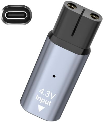 BENSN 4.3V Type-C Shaver Charger Converter Compatible With Phillips One Blade QP2520/ QP2620/ MG3730/ MG3720/ MG5730/ MG5720/ BT3206,A00390 Shaver Power Replacement Adapter