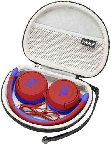 RAIACE Custodia rigida compatibile con le Cuffie per bambini JBL Jr310 On-Earcuffie. (Solo custodia) - Disponibili in vari colori(Fodera grigia)