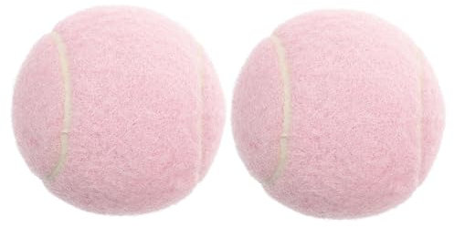 KITANDOVE 2stücke Pinke Tennisbälle Für Anfänger Gummi Trainingsbälle Für Spielplatz Für Spieler Jeder Fähigkeit Perfektes Übungszubehör Für Mädchen Und Jungen