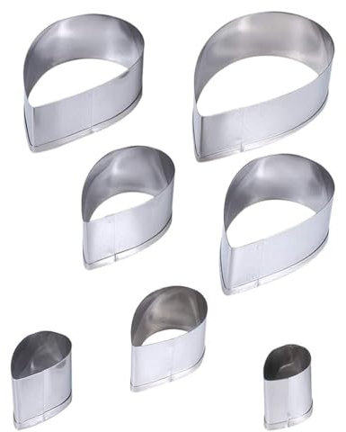 Lot de 7 emporte-pièces en forme de pétales de rose en acier inoxydable pour cuisine, pâtisserie, dessert, sandwich, fondant, etc