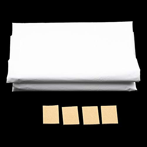 Semi Translucent Curtain Rear Projection Screen, 4ft X 6ft with Peel and Stick Hang Tags for Window Projector